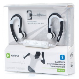 Спортивные наушники Bluetooth Harper HB-109 White