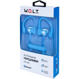 Спортивные наушники Bluetooth W.O.L.T. STN-182 Blue