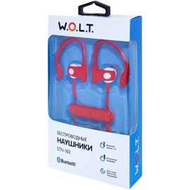 Спортивные наушники Bluetooth W.O.L.T. STN-182 Red