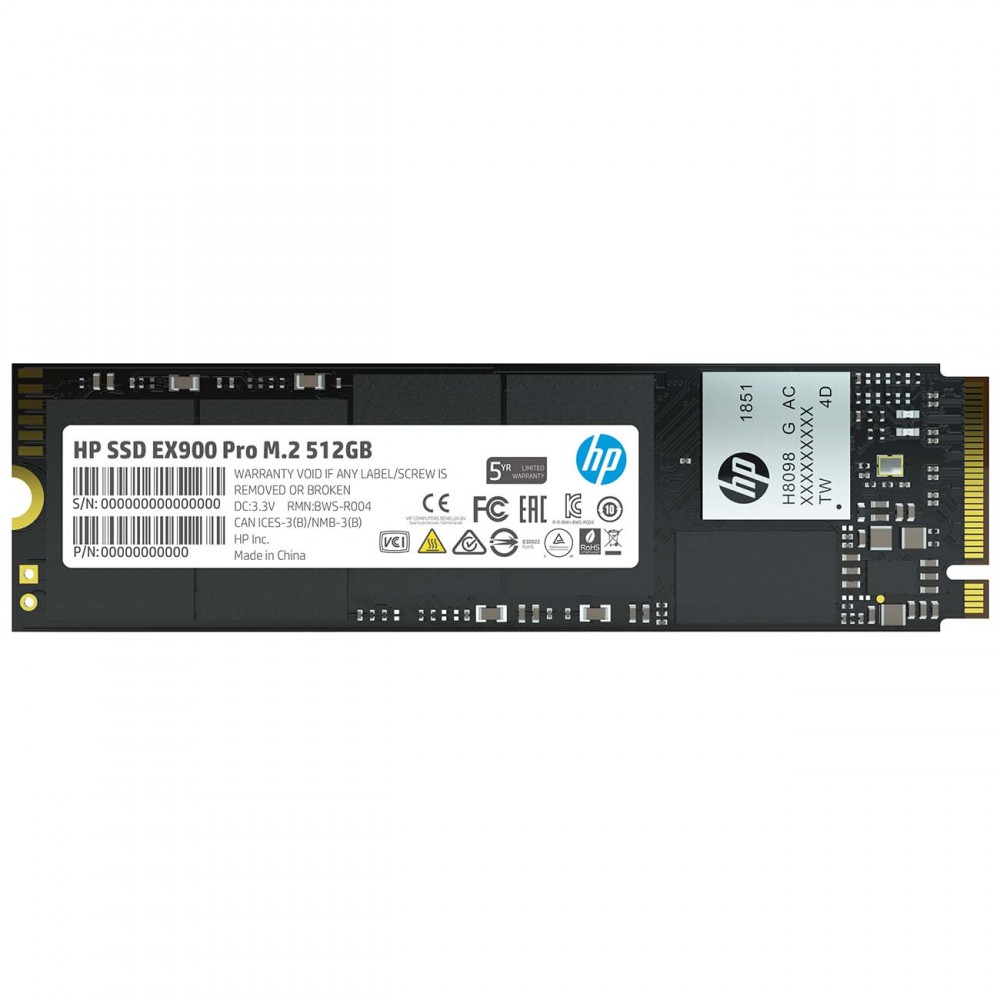 Внутренний SSD накопитель HP 512GB EX900 Pro M.2 (9XL76AA)