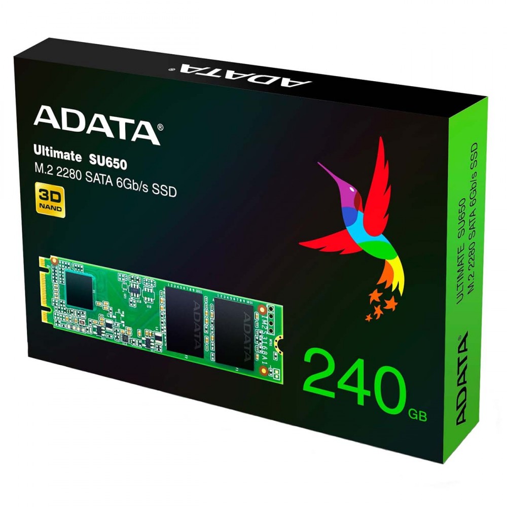 Внутренний SSD накопитель ADATA 240GB Ultimate M.2 SU650 (ASU650NS38-240GT-C)