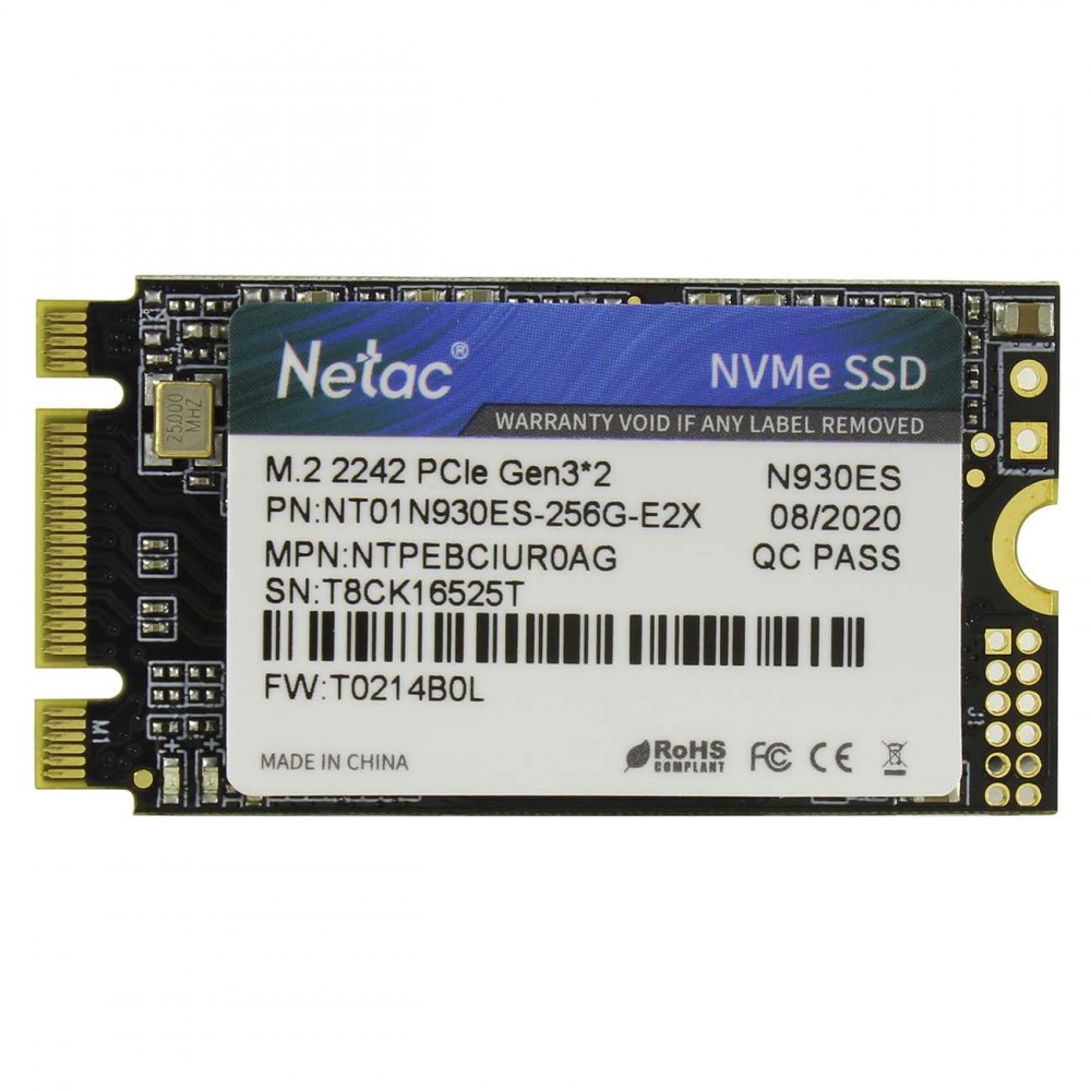 Внутренний SSD накопитель Netac 256GB N930ES (NT01N930ES-256G-E2X)