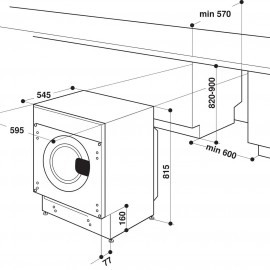 Встраиваемая стиральная машина Whirlpool BI WDWG 961484 EU