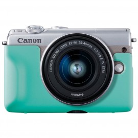 Сумка для компактных фотокамер Canon M100 PU LEATHER FACE JACKET TURQUOISE (CC-FJ001)