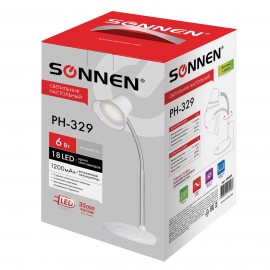 Светильник настольный Sonnen PH-329 6W White (236695)