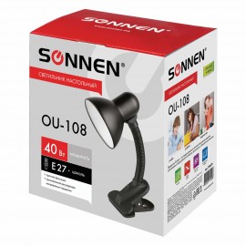 Светильник настольный Sonnen OU-108 Е27 Black (236679)