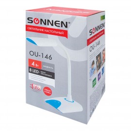 Светильник настольный Sonnen OU-146 4W White/Blue (236671)