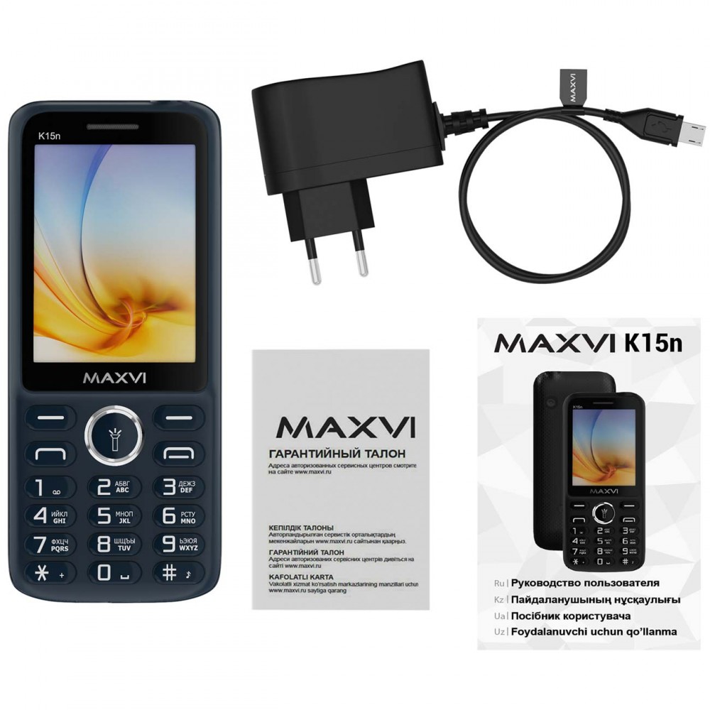 Мобильный телефон Maxvi K15n Blue