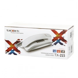 Телефон проводной teXet TX-215 White