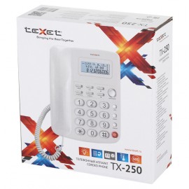 Телефон проводной teXet TX-250