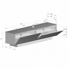 Подставка для телевизора MetalDesign MB 70.180.01.01 Black/Black