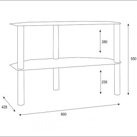 Подставка для телевизора MetalDesign Flatform MB-04 Chrome/Smoke