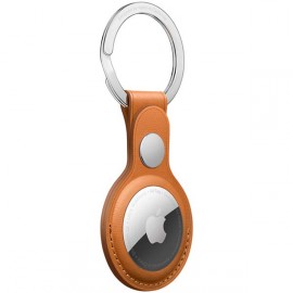 Умный брелок Apple AirTag Leather Key Ring Golden Brown (MMFA3ZM/A)