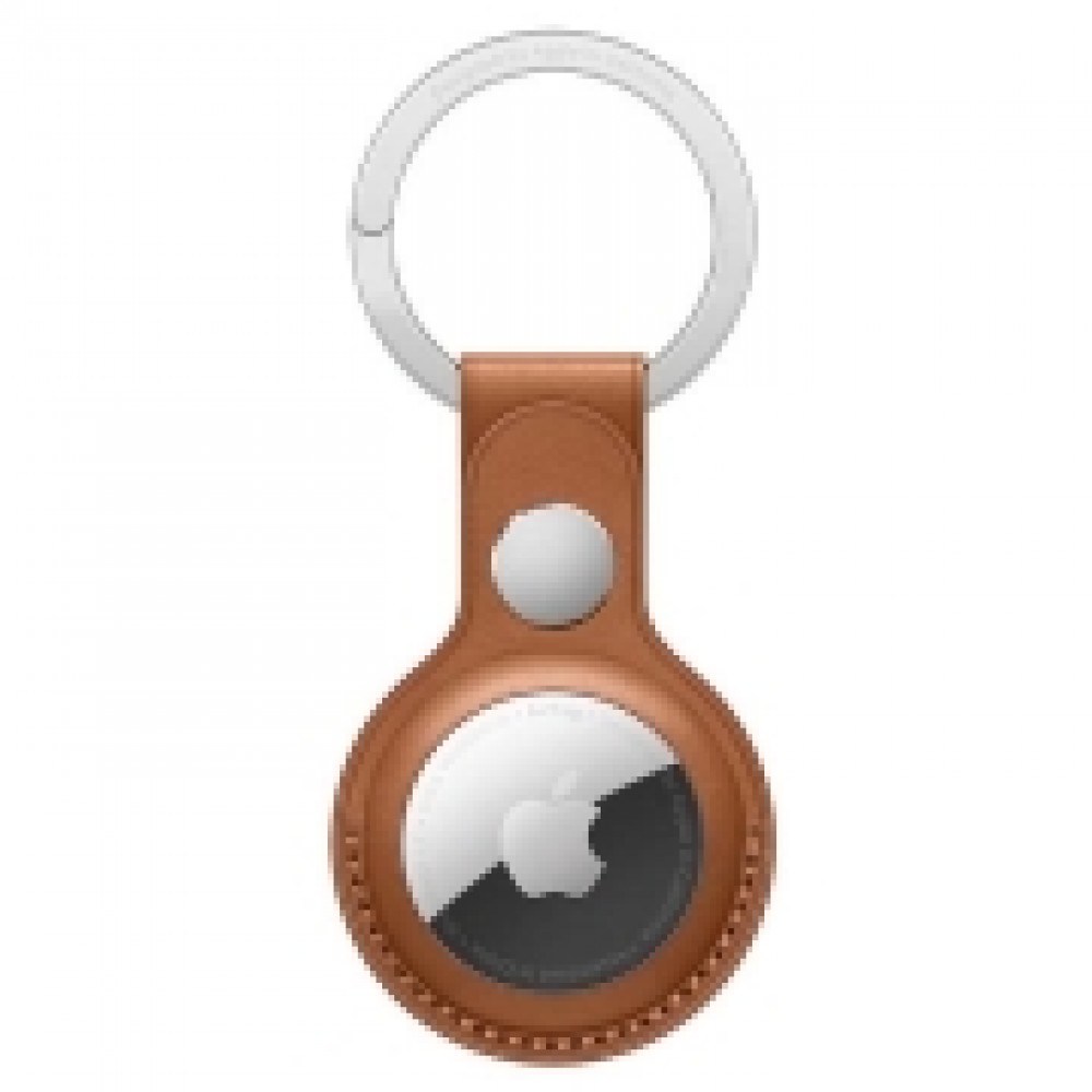 Кожаный брелок Apple AirTag Leather Key Ring Saddle Brown (MX4M2ZM/A)