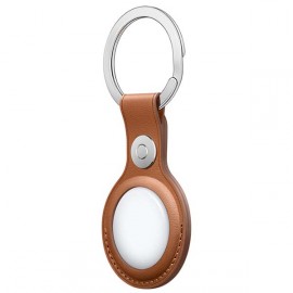 Кожаный брелок Apple AirTag Leather Key Ring Saddle Brown (MX4M2ZM/A)