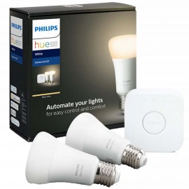 Умный свет Philips Hue Starter Kit E27 White 2шт + БУ (929001821619) 