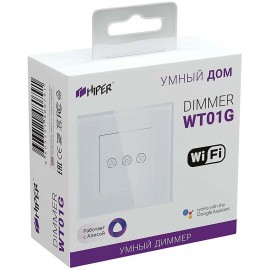 Умный встраиваемый Wi-Fi сенсорный диммер-выключатель HIPER HDY-DWT01G 