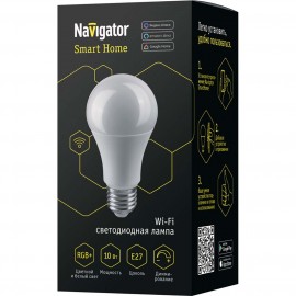 Умный свет Navigator NLL-A60-10-230-RGBWWW-E27-WIFI 