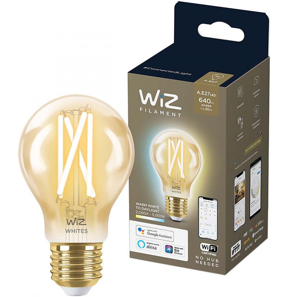 Умный свет WiZ Wi-Fi BLE 50W A60 E27 Amber (929003017401)