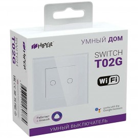 Умный встраиваемый Wi-Fi сенсорный выключатель HIPER HDY-ST02G 