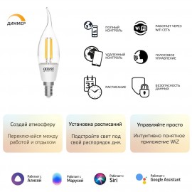 Умный свет Gauss Smart Home DIM E14 CF35 4,5W