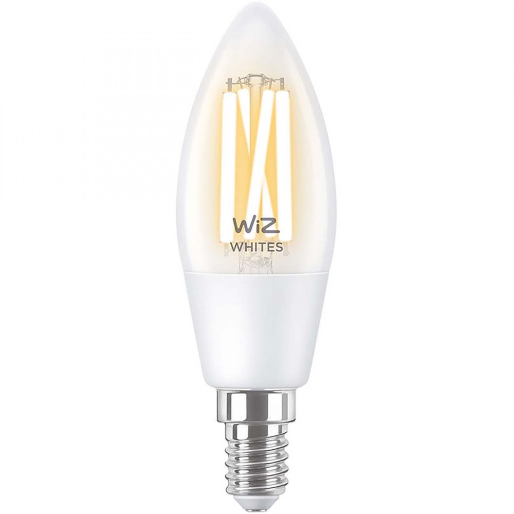 Умный свет WiZ Wi-Fi BLE 40W C35 E14 Clear (929003017601)