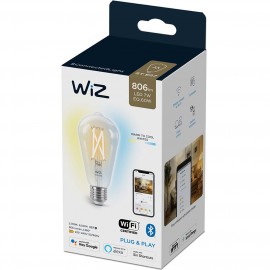 Умный свет WiZ Wi-Fi BLE 60W ST64 E27 Clear (929003018601)