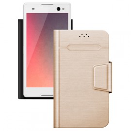 Универсальный чехол для смартфона Deppa Wallet Fold L 5.5"-5.7" Gold