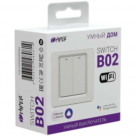 Умный встраиваемый Wi-Fi выключатель HIPER HDY-SB02 