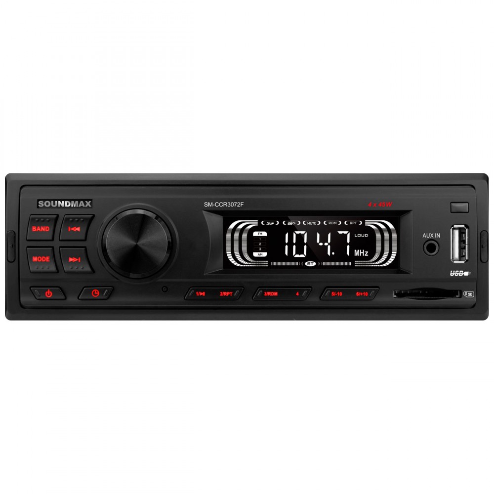 USB-Автомагнитола Soundmax SM-CCR3072F Black R