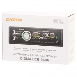 USB-Автомагнитола Digma DCR-360 Green