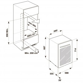 Винный шкаф KitchenAid KCBWX 70600L 