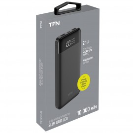 Внешний аккумулятор TFN Slim Duo LCD 10 000 black (TFN-PB-217-BK)