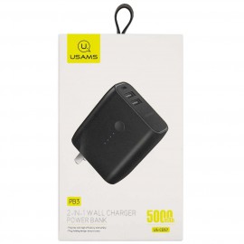 Внешний аккумулятор Usams US-CD57 2-в-1 5000mAh, Black (УТ000020314)