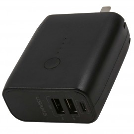 Внешний аккумулятор Usams US-CD57 2-в-1 5000mAh, Black (УТ000020314)