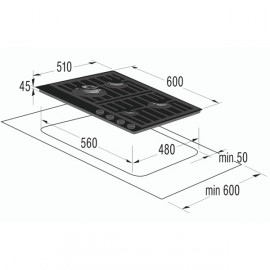 Встраиваемая газовая панель независимая Gorenje Simplicity2 GKT6SY2B