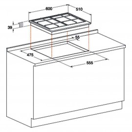 Встраиваемая газовая панель независимая Hotpoint-Ariston 9YPSN 645(AN) GH R/HA