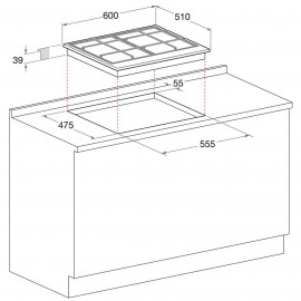 Встраиваемая газовая панель независимая Hotpoint-Ariston PCN 641 /HA(BK)