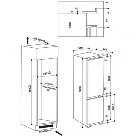 Встраиваемый холодильник комби Hotpoint-Ariston BCB 7525 E C AA O3(RU)