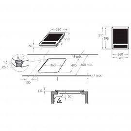 Встраиваемая индукционная панель KitchenAid KHYD1 38510 