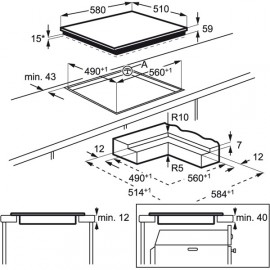 Встраиваемая индукционная панель AEG IKK64545IB