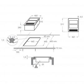 Встраиваемая индукционная панель KitchenAid KHCMF 45000 