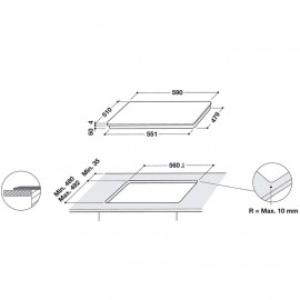 Встраиваемая индукционная панель Whirlpool WL S5360 BF/W 