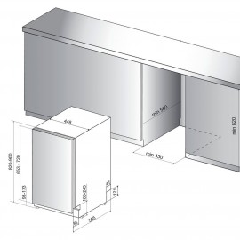 Встраиваемая посудомоечная машина 45 см Hotpoint-Ariston HSIC 3T127 C 