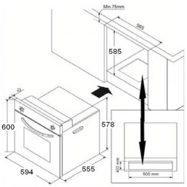 Газовый духовой шкаф Ricci RGO-650IX