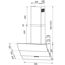 Вытяжка 60 см Shindo ADEON sensor 60 B/BG