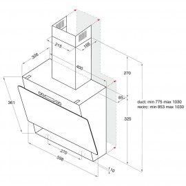 Вытяжка 60 см Hotpoint-Ariston RU HHVP 6.4 LL K 