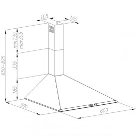 Вытяжка 60 см Maunfeld AIRE 60 White