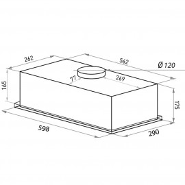 Вытяжка полностью встраиваемая HOMSAir Camelia Power 60 Inox