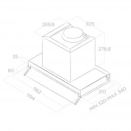 Вытяжка полностью встраиваемая Elica BOX IN PLUS IXGL/A/120 